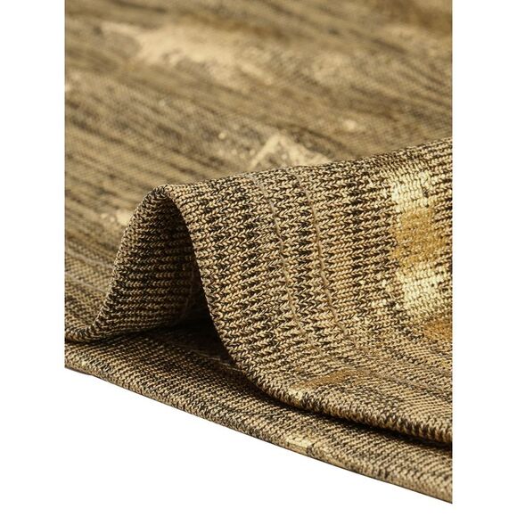 Glitter T-Shirt Party Round Neck Puff Sleeve Stretch Shiny Top Gold - Picture 5 of 5